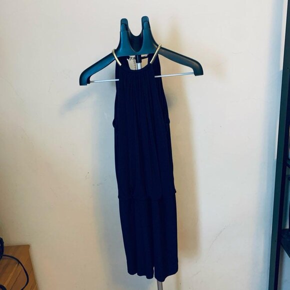 Jessica Simpson Navy Blue Chain Link Halter Dress - Picture 5 of 9